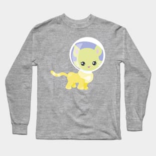 Space Cat, Cosmonaut, Astronaut, Space, Cute Cat Long Sleeve T-Shirt